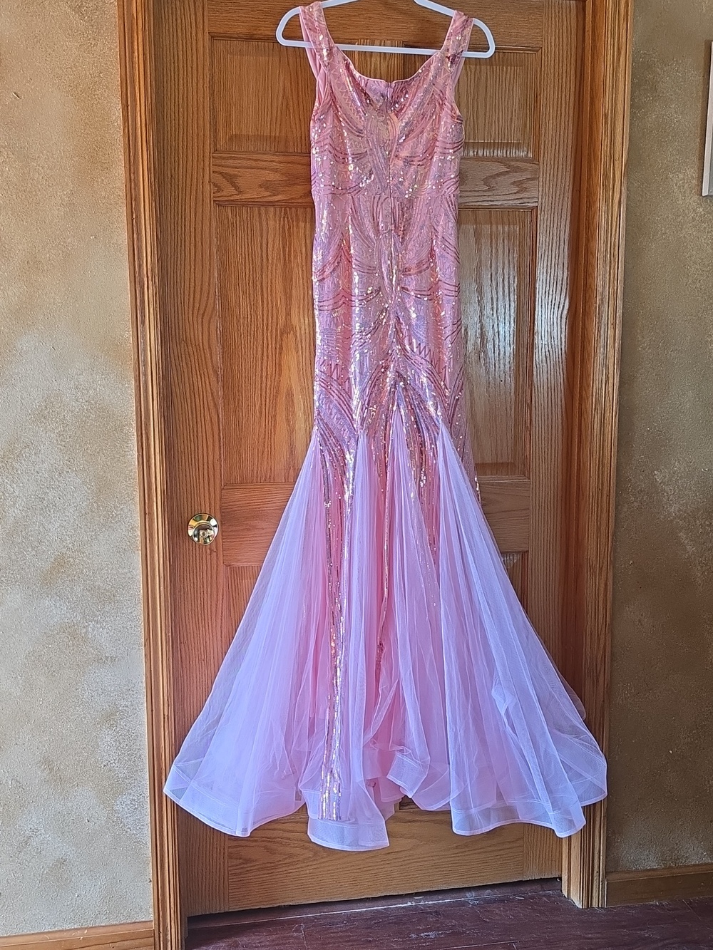 Faeriesty Pink Squence Formal Dress Size M - Picture 2 of 4